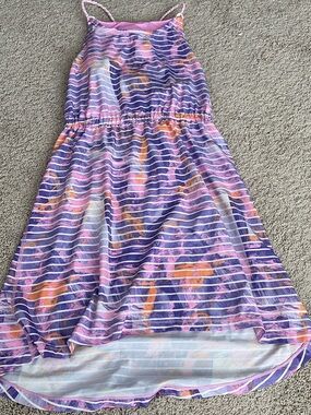 Ivivva Purple Pink & Orange Patterned Halter Dress